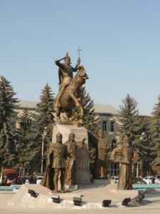 The statue of Vardan Mamikonyan and his generals