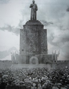 Stalin's Statue Before Mother Armenia