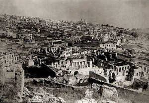 the ruins of Shushi after the 1920 massacre