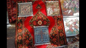 Armenian carpet depicting the Armenian Alphabet